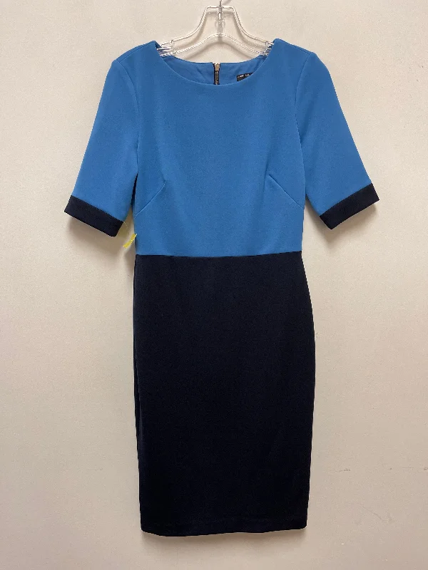 Dress Work By Maggy London In Blue, Size: S
