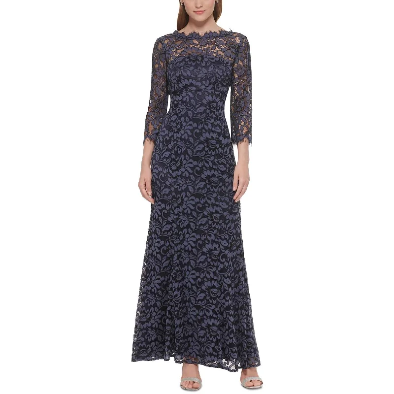 Eliza J Womens Lace Long Evening Dress