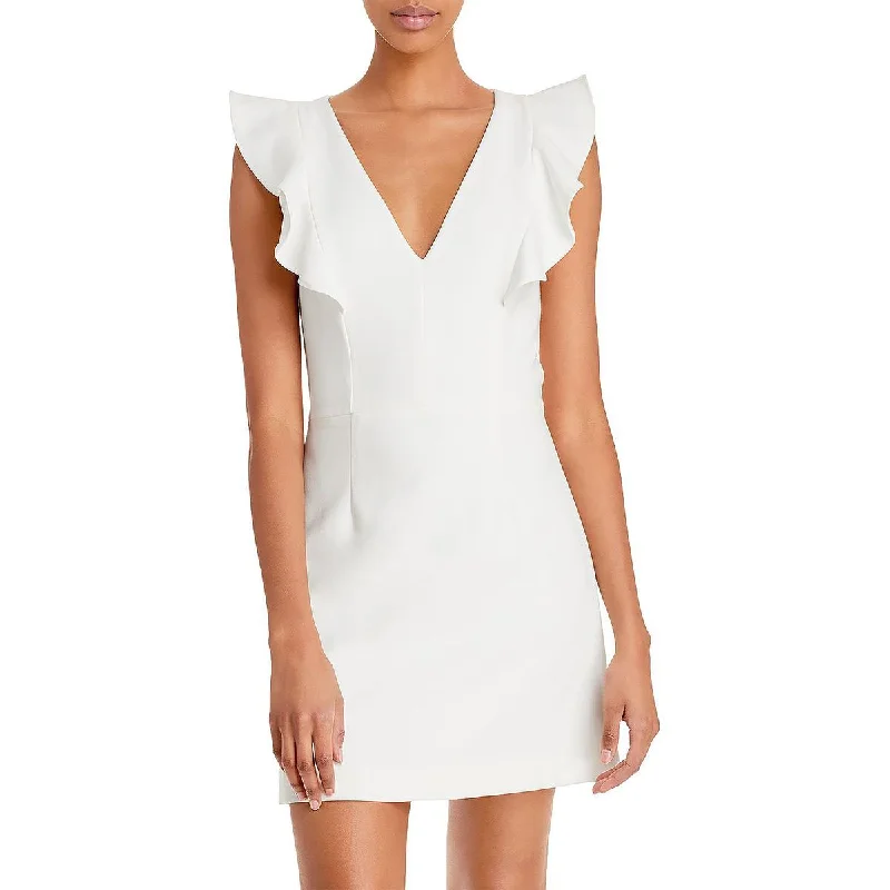 French Connection Womens A Line Mini Cocktail and Party Dress Tunics Satin smooth
