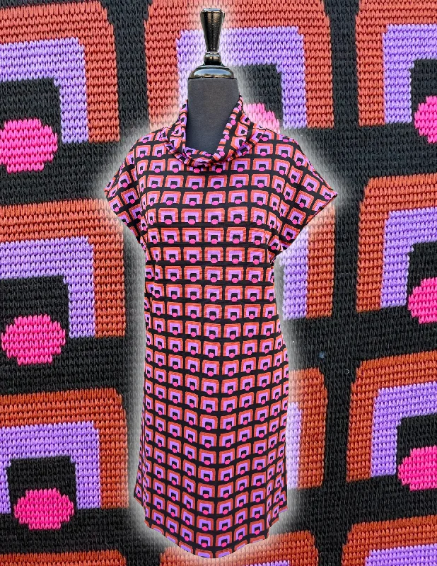 MOD Graphic Funnel Neck Dress