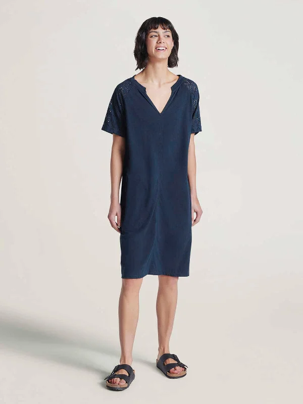 Giai Organic Cotton Jersey Dress - Navy