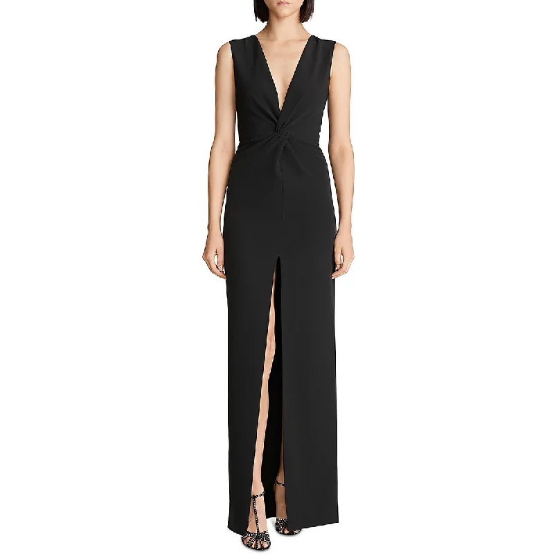 Halston Womens Melanie Sleeveless Long Evening Dress