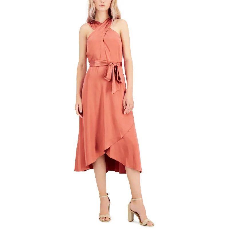 INC Womens Satin Criss-Cross Evening Dress Tunics Designer luxury
