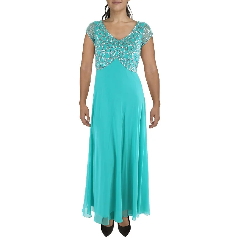 JKara Womens Embellished Long Evening Dress