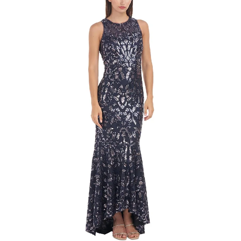 JS Collections Womens Sequined  Evening Dress