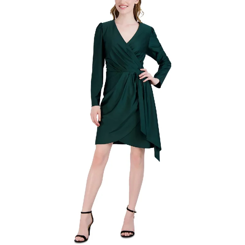 Julia Jordan Womens Satin Above Knee Cocktail And Party Dress Tunics Yoga stretchy