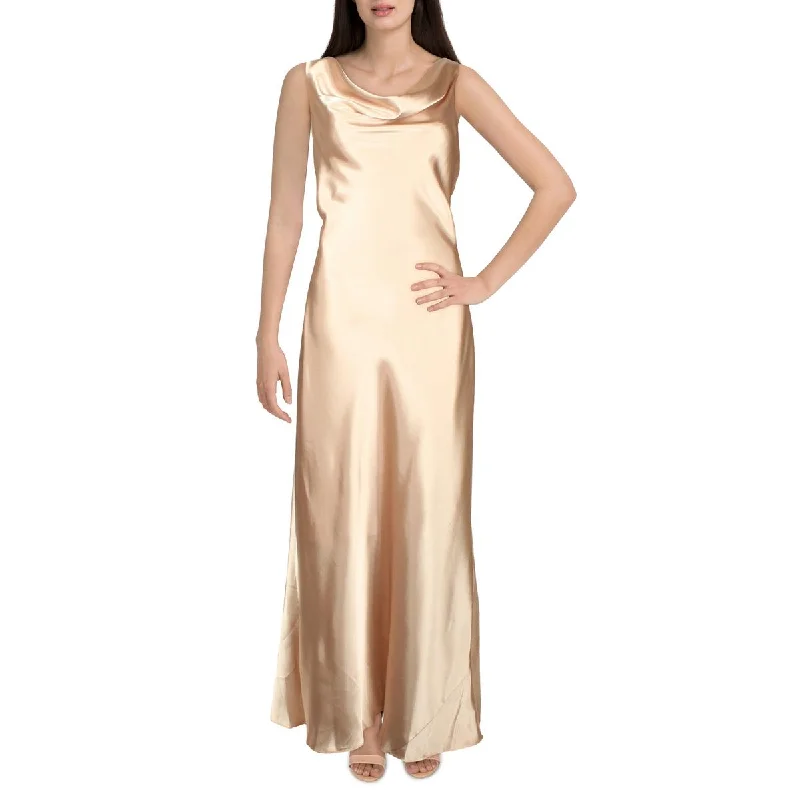 Karina Womens Satin Sleeveless Evening Dress Mermaid Tail Wedding