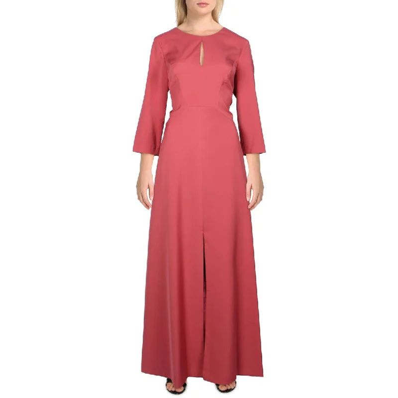Kay Unger New York Womens Hannah Keyhole Maxi Evening Dress Tunics Wedding white