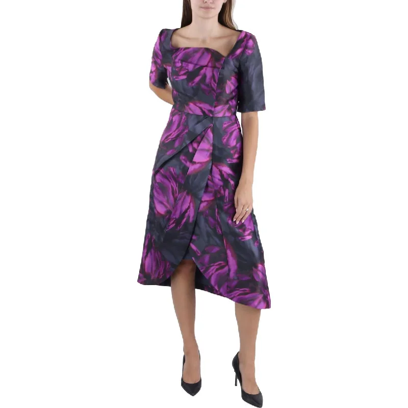 Kay Unger New York Womens Midi Asymmetric Cocktail And Party Dress Tunics Stylish modern