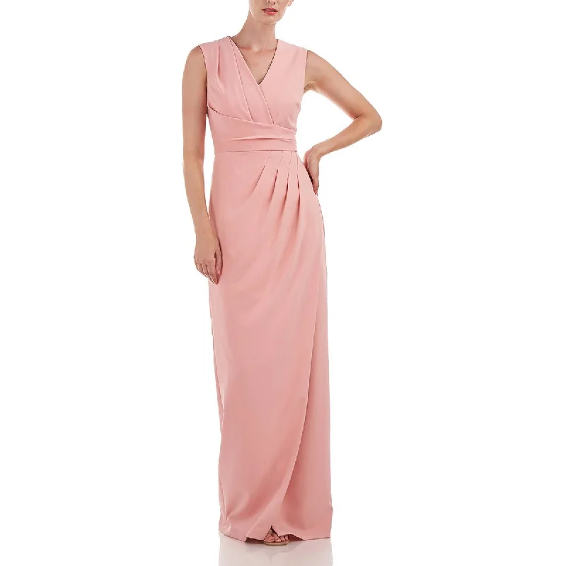 Kay Unger New York Womens Pleated Column Evening Dress Tunics Timeless classic