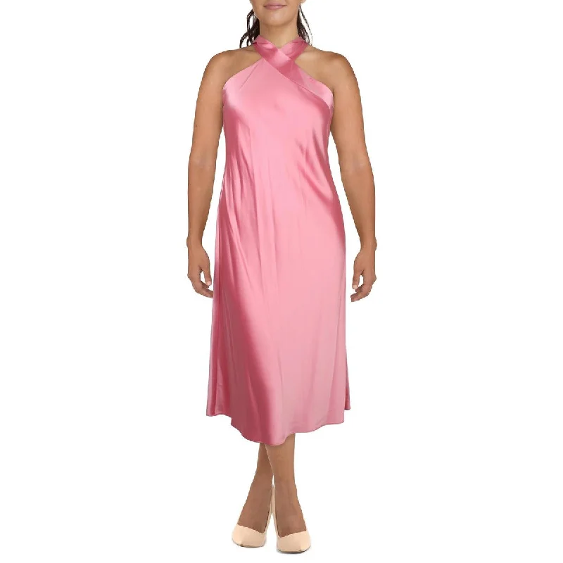 Lauren Ralph Lauren Womens Halter Long Evening Dress