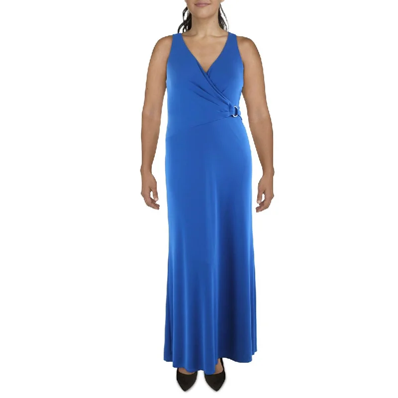 Lauren Ralph Lauren Womens Jersey Maxi Evening Dress