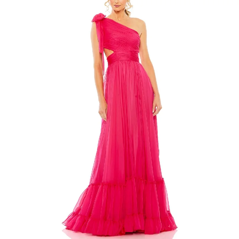 Mac Duggal Womens Chiffon Cut-Out Evening Dress Tunics Fall fleece