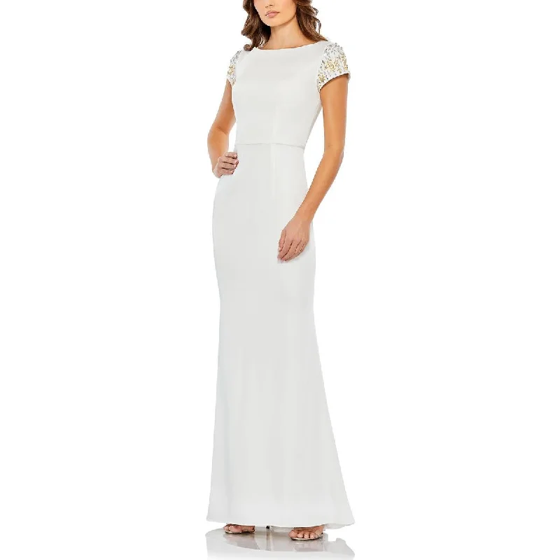 Mac Duggal Womens Embellished Special Occasion Evening Dress Tunics Winter warm