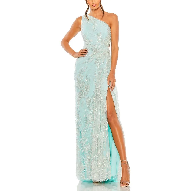 Mac Duggal Womens Lace Embellished Evening Dress Tunics Modern contemporary