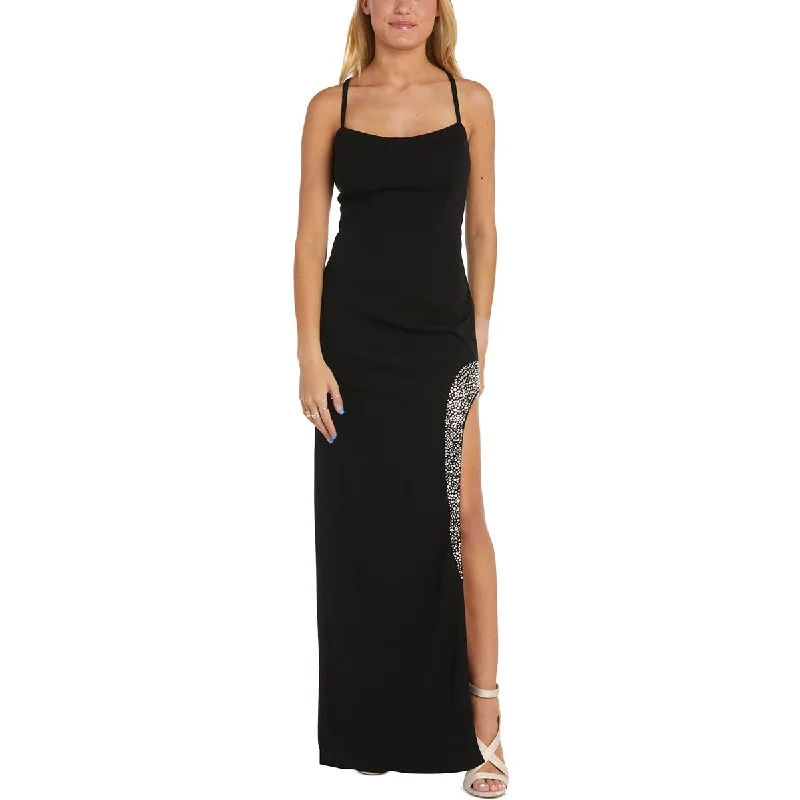 NW Nightway Womens Side Slit Long Evening Dress Tunics Fleece cozy