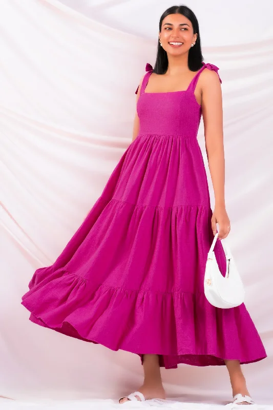 Pink Tiered Dress