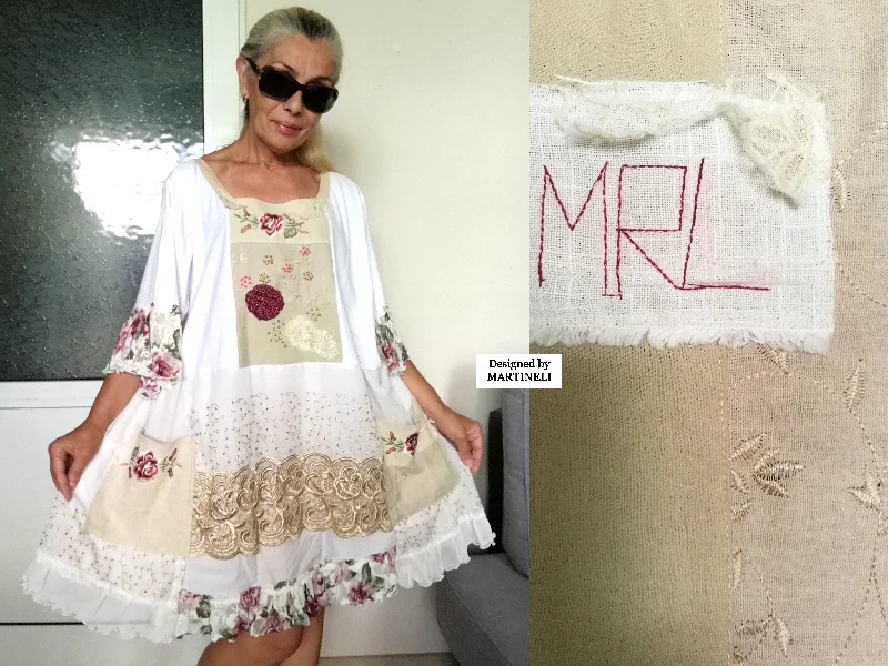 Plus Size Summer Dress 2XL Boho Embroidered Dress