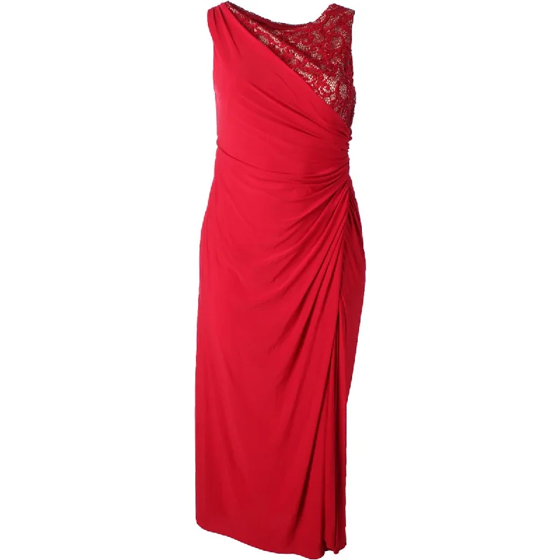 R&M Richards Womens Lace Inset Sequined Party Dress Tunics Business professional