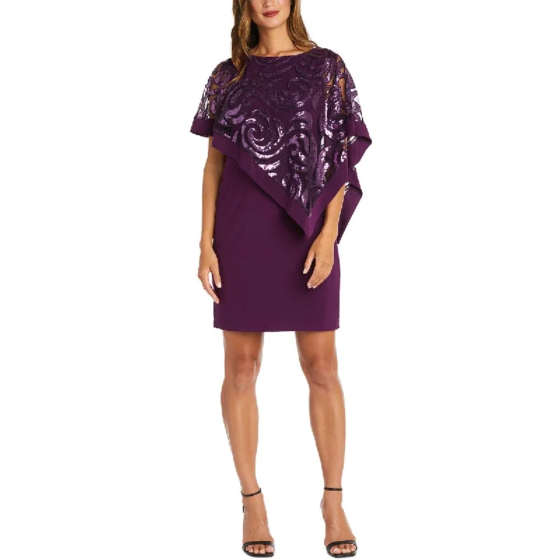 R&M Richards Womens   Lace Overlay Sequined Cocktail and Party Dress Tunics Handmade artisanal