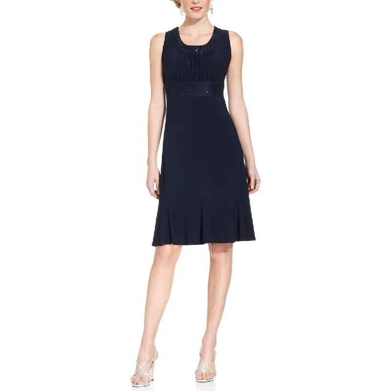 R&M Richards Womens Lace Trim Sequined Cocktail And Party Dress Tunics Corduroy durable
