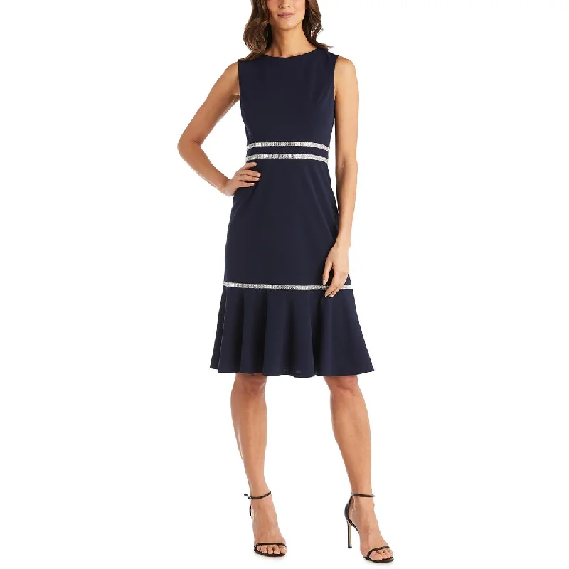 R&M Richards Womens Sleeveless Embellished Cocktail and Party Dress