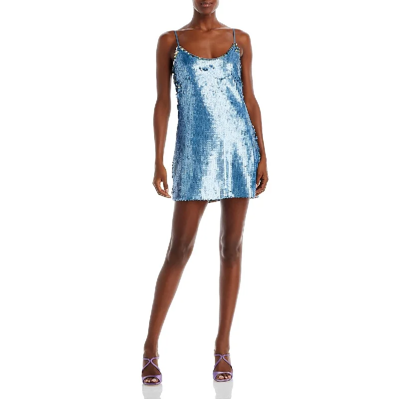 Ramy Brook Womens Kiana Sequined Mini Cocktail And Party Dress Tunics Business professional