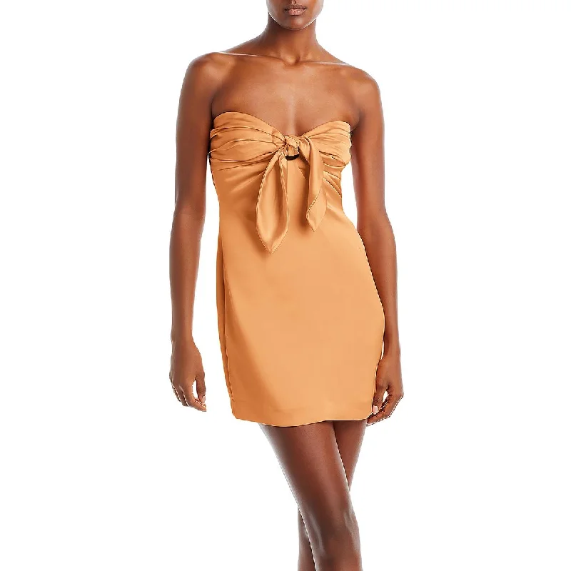 Ramy Brook Womens Orion Satin Mini Cocktail And Party Dress Tunics Distressed trendy