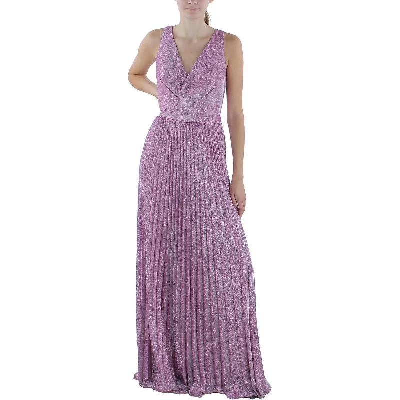 Rene Ruiz Collection Womens Belted Glitter Evening Dress Tunics stripes playful