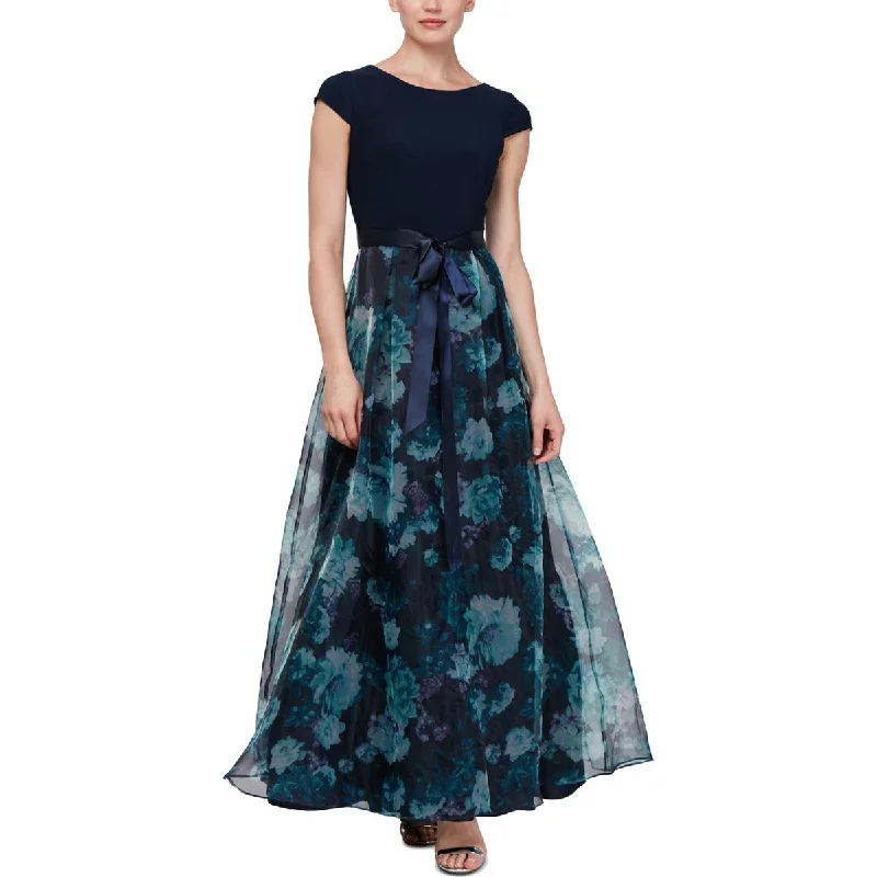 SLNY Womens Floral Special Occasion Evening Dress Tunics Mesh breathable