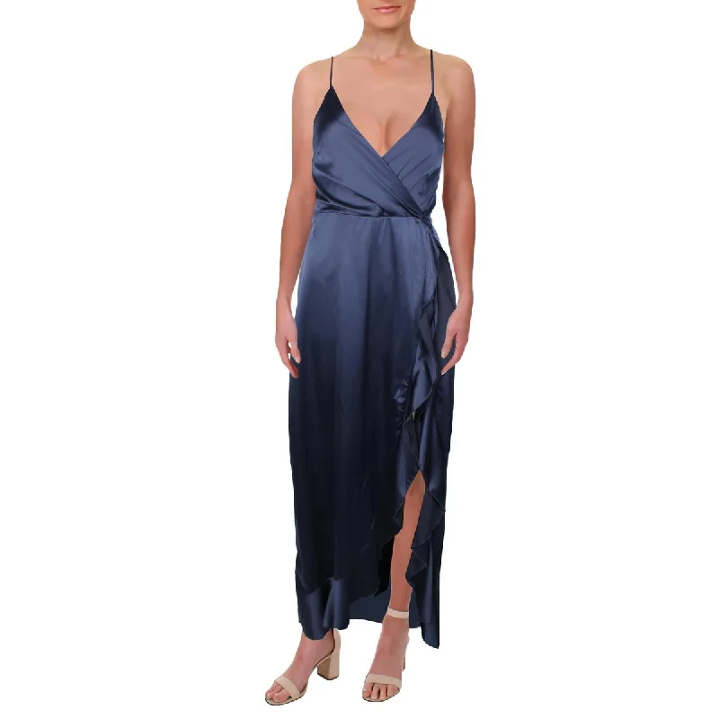 Speechless Womens Satin Maxi Evening Dress Tunics Chic elegant