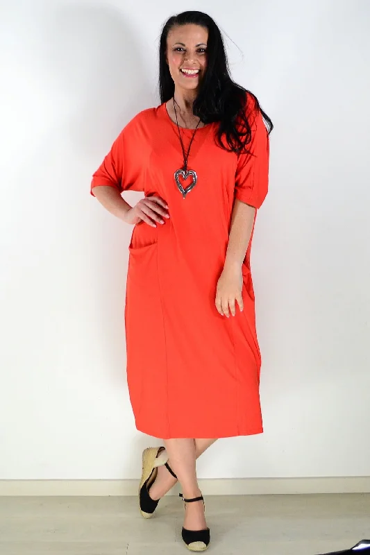Tangerine Bamboo Tunic Dress