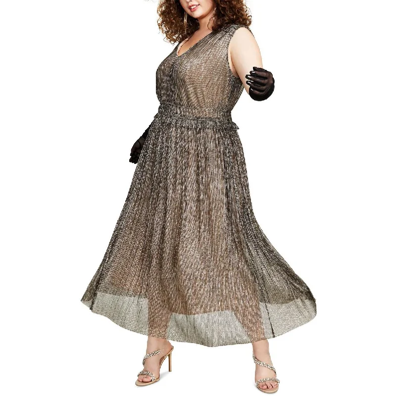 Taylor Womens Plus Chiffon Crinkle Cocktail and Party Dress Tunics Summer linen