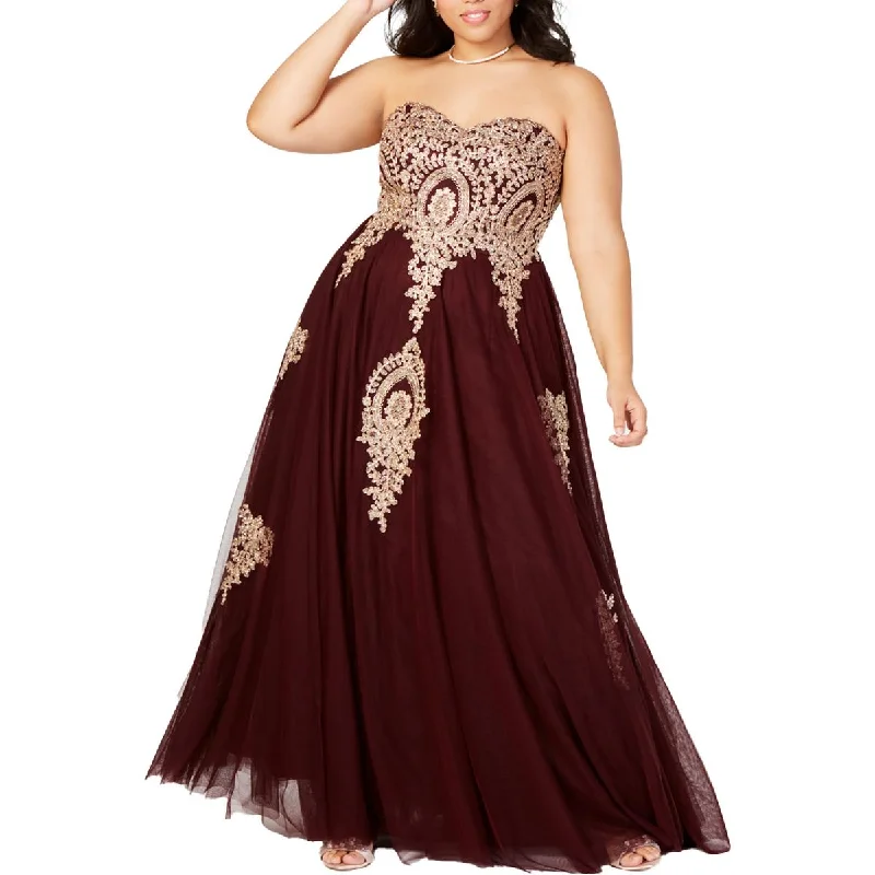 TLC Say Yes To The Prom Womens Plus Embroidered Maxi Evening Dress Tunics Cozy soft