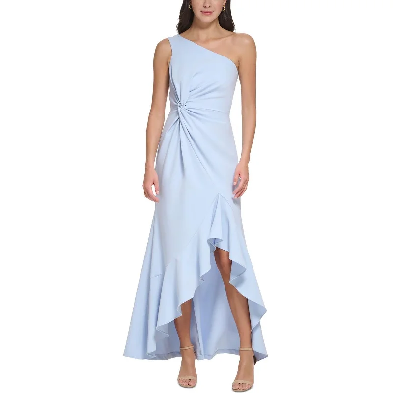 Vince Camuto Womens Knit One Shoulder Evening Dress Lace Sexy Club