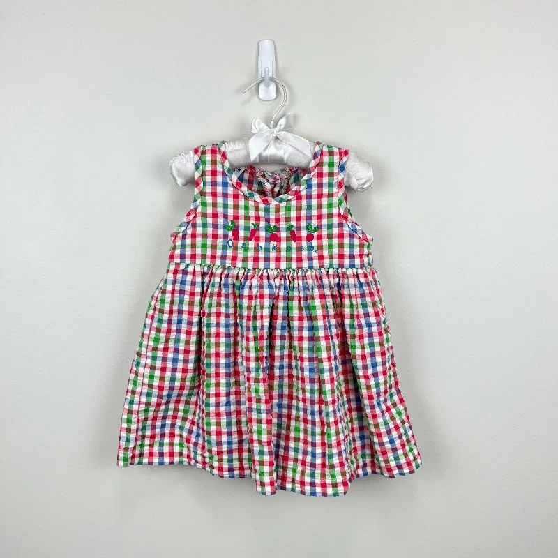 Vintage OshKosh B'gosh Plaid Vegetable Dress 2T USA