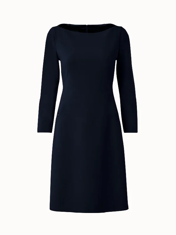 Wool Stretch Double-Face Dress