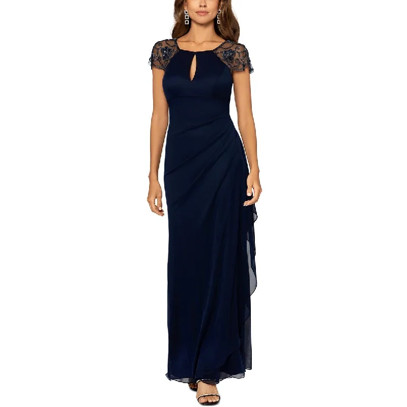 Xscape Womens Beaded  Evening Dress