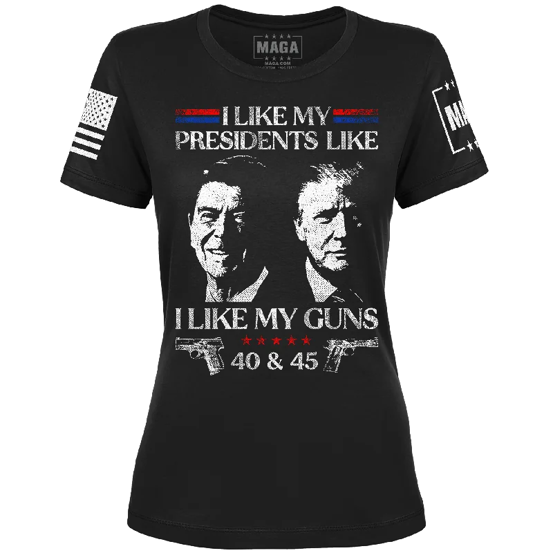 I Like My Presidents Ladies Tee Polka Dot Checkered Tartan