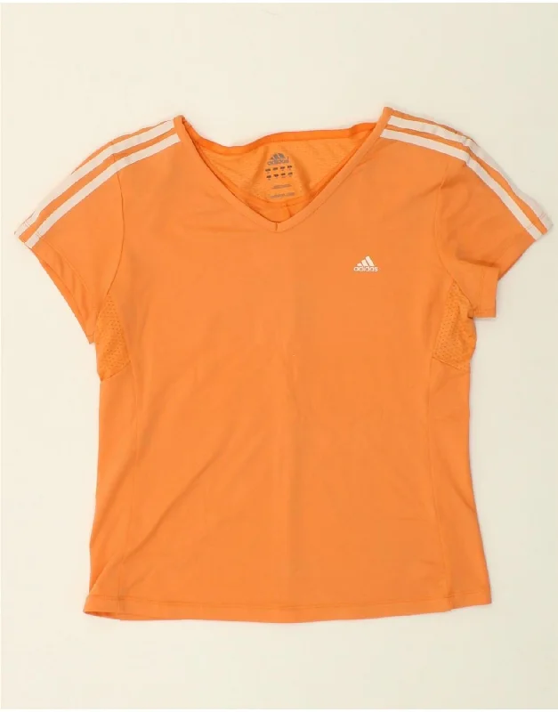 ADIDAS Womens T-Shirt Top UK 18 XL Orange