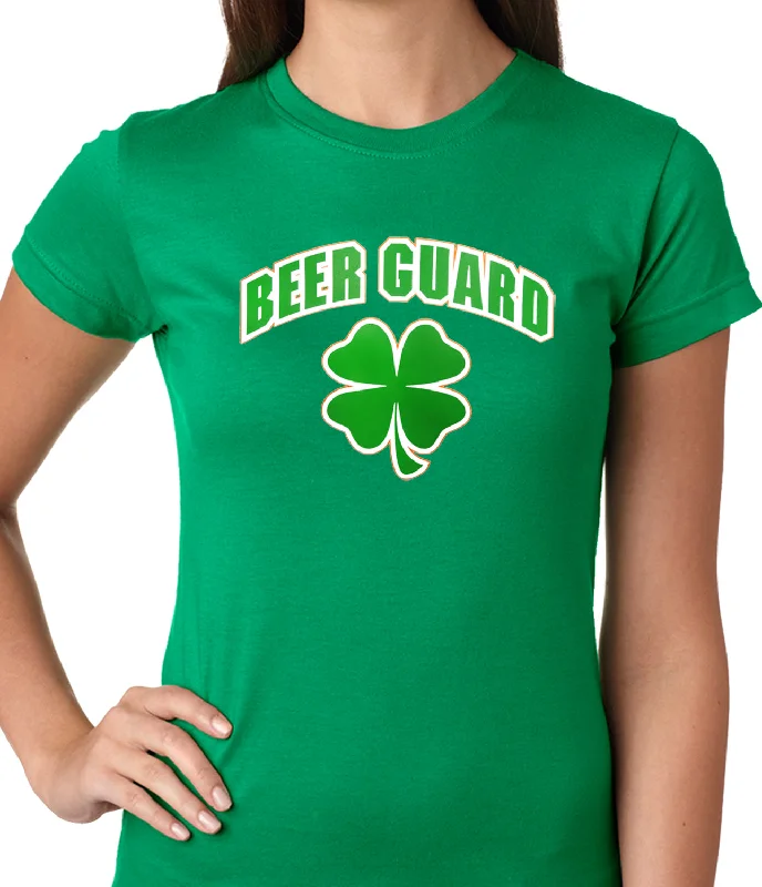 Beer Guard Irish Shamrock St. Patrick's Day Girls T-shirt Print Jacquard Patchwork