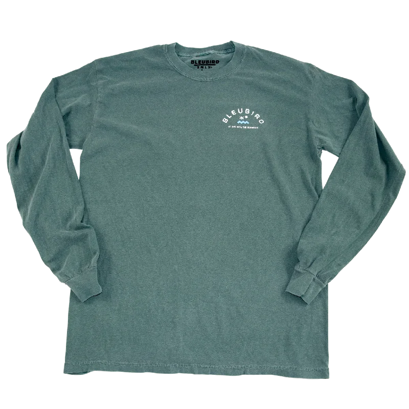 BleuBird Long Sleeve Tee Hooded Caped Shawl Collar