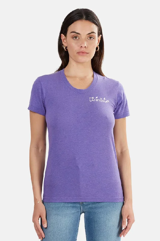 The Lamptons Chest Logo Crewneck Tee Purple