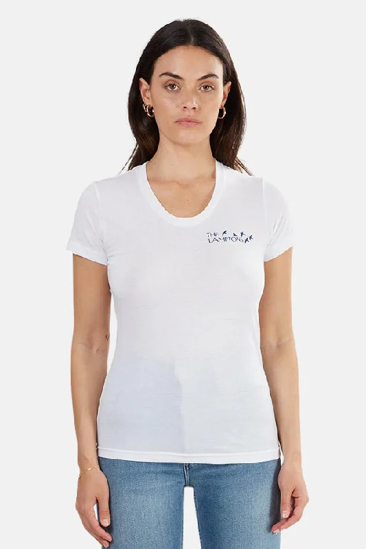 The Lamptons Chest Logo Crewneck Tee White