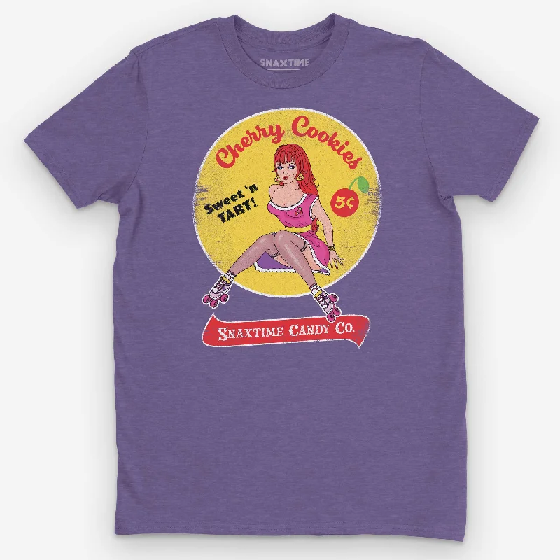 Cherry Cookies Retro Comic Pinup Graphic T-Shirt