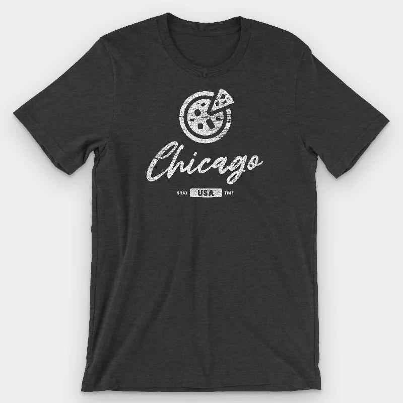 Chicago Deep Dish Pizza Graphic T-Shirt Jersey Fabric Tulle Fabric Batik Fabric