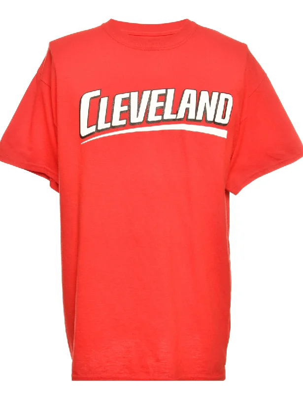 Cleveland Red Gildan Printed T-shirt - L