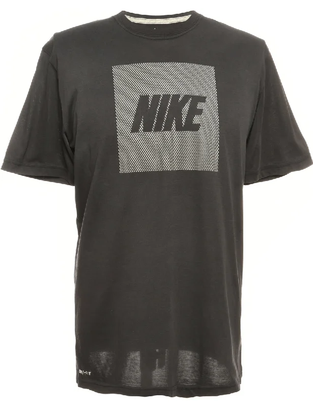 Dark Grey Nike Printed T-shirt - M