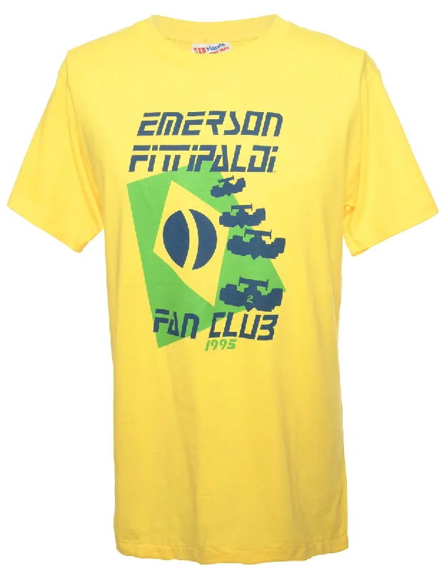 Emerson Fittipaldi Printed T-shirt - M Mesh Canvas Denim