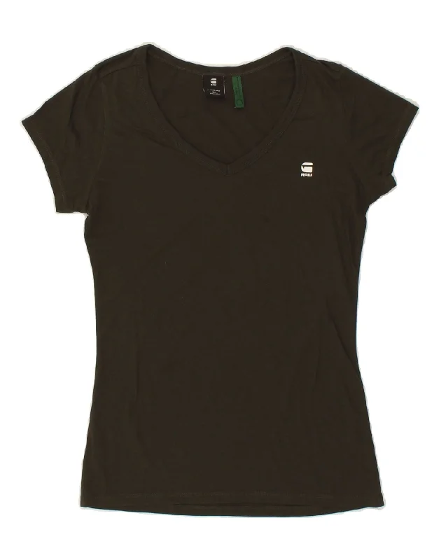 G-STAR Womens T-Shirt Top UK 6 XS Green